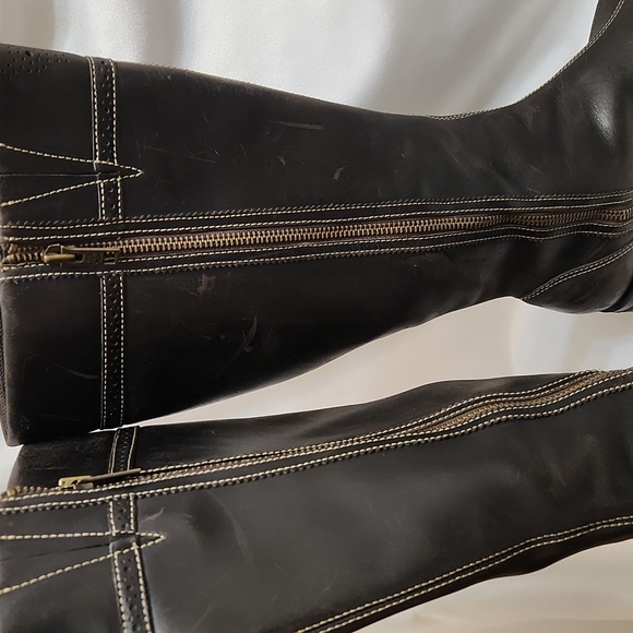 Timberland Tall Wingtip Leather Heeled Boots (W Size 7.5) - Picture 9 of 16